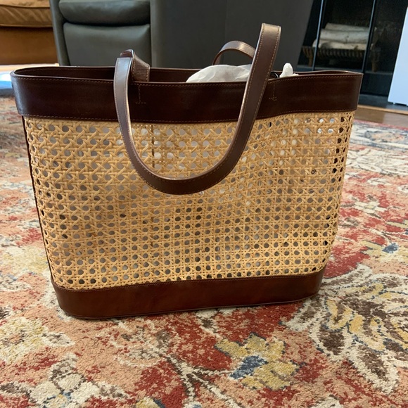 St. Agni Harper rattan-mesh tote bag NWT - Picture 3 of 6